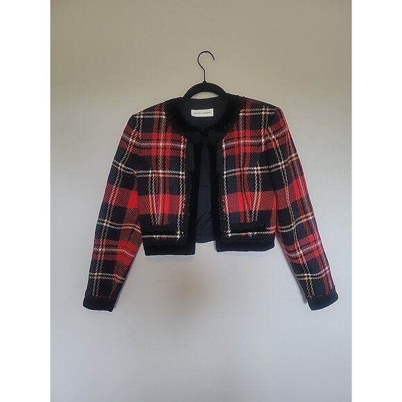 Vintage Nipon Night Plaid Blazer Sz 4 - Picture 1 of 16